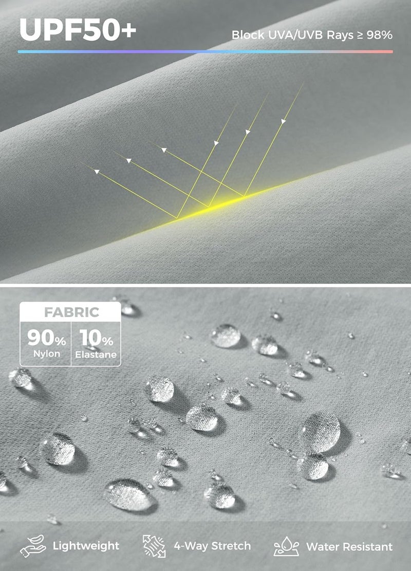 Willit Women's Golf Hiking Shorts 9" Quick Dry Athletic Long Casual Summer Shorts Zipper Pockets Water Resistant Lightweight - Image 4